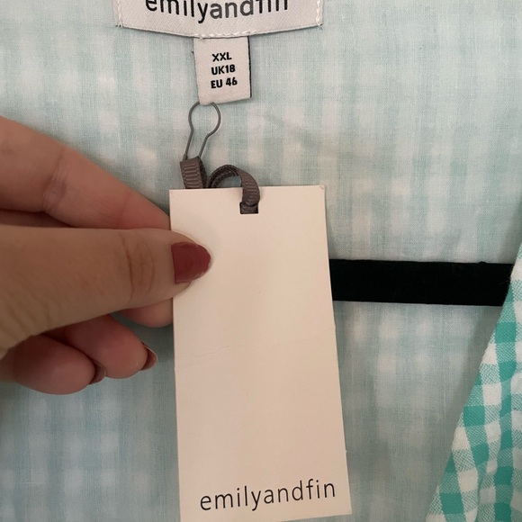 Mint green gingham wrap dress - Picture 6 of 7